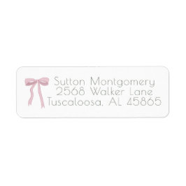 God jul Rosa Bow Adress Returadress Etikett