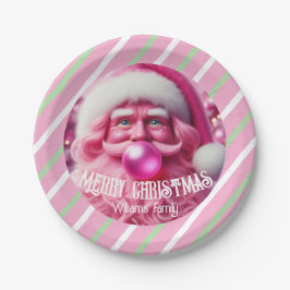 God jul Rosa Bubble Gum | Anpassningsbar Fam Namn