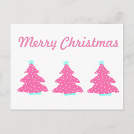 God jul Rosa Contemporary Julgranar Vykort