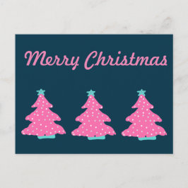 God jul Rosa Contemporary Julgranar Vykort