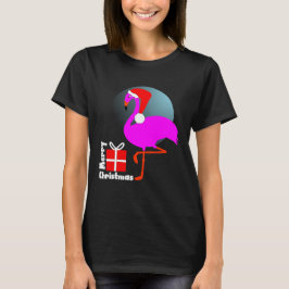God jul Rosa Flamingo Cute Trendig Graphic T-shirt