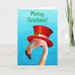 God jul Rosa Flamingo julkort Helgkort
