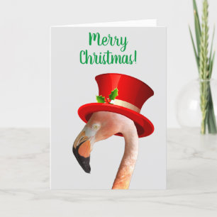 God jul Rosa Flamingo-julkort Helgkort