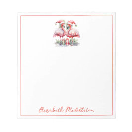 God jul Rosa Flamingos Anteckningsblock