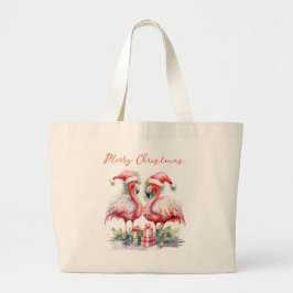 God jul Rosa Flamingos Jumbo Tygkasse