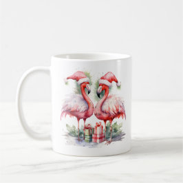 God jul Rosa Flamingos Kaffemugg