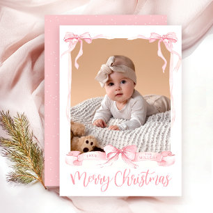 God jul rosa-fotokort julkort