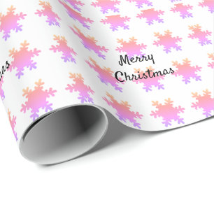 God Jul Rosa Guld Rosa Snöflingemönster Presentpapper