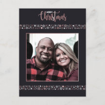 God jul rosa guld snowflake grått