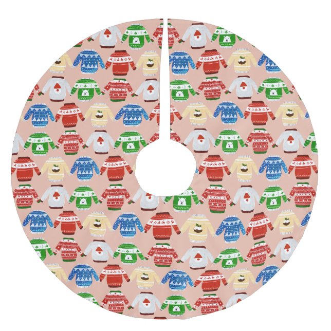 God jul, Rosa Julgransmatta Borstad Polyester (Framsidan)