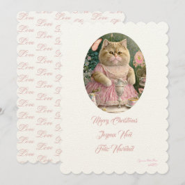 God jul rosa katt inbjudningar