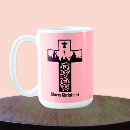 God jul Rosa Kor | Nativitet Kaffemugg