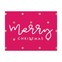 God jul Rosa med Faux Guld Dots