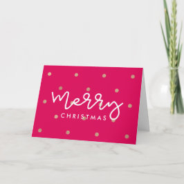 God jul Rosa med Faux Guld Dots Helgkort