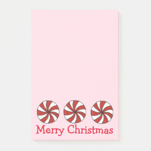 God jul Rosa Peppermint Mint-hårdgodis Post-it Block