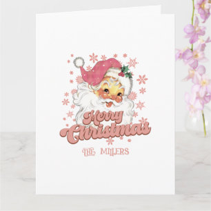 God jul rosa retypografi Jultomten Kort