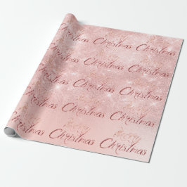 God jul Rosa ros Glitter, skript Lux Presentpapper