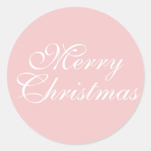 God jul Rosa Runt Klistermärke