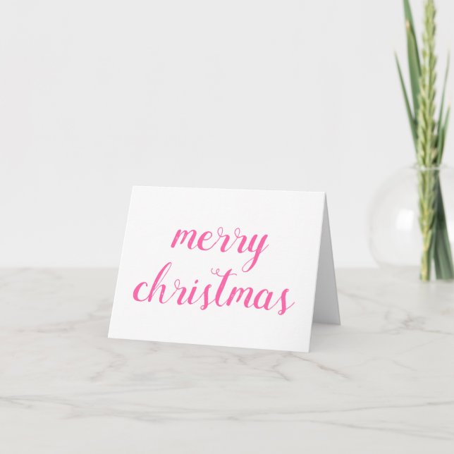 God Jul Rosa Skrift Helgkort (Framsida)