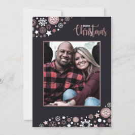 God Jul rosa snöflingor Julkort