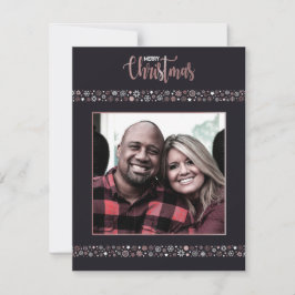 God jul rosa snowflake julkort