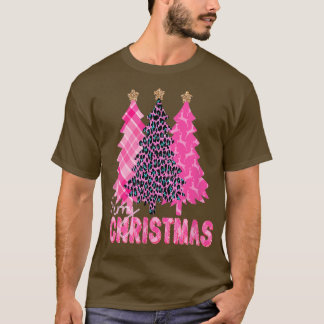 God jul Rosa Träd T Shirt