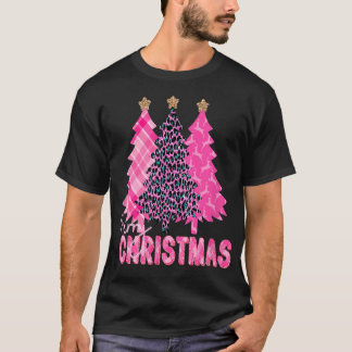 God jul Rosa Träd T Shirt