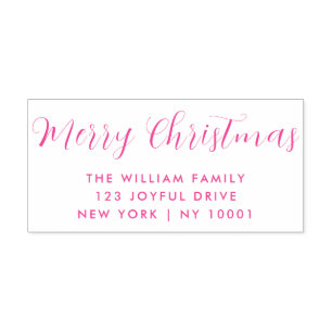 God jul Rosa Typografi Självfärgande Stämpel