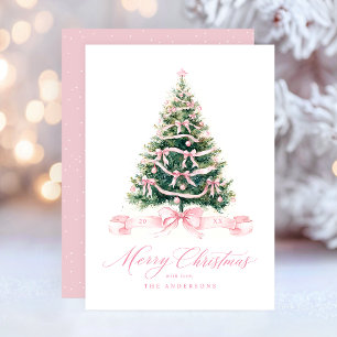 God jul Rosa Winter Julkort
