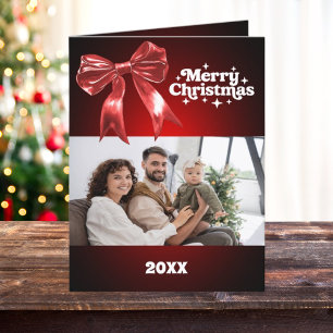 God jul rött knackbildkort, år under granskning helgkort