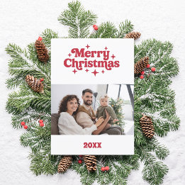 God jul rött, vitt reflektorkort julkort