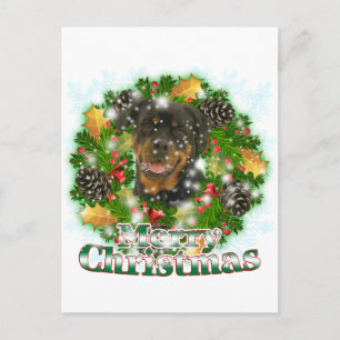 God jul Rottweiler Helg Vykort