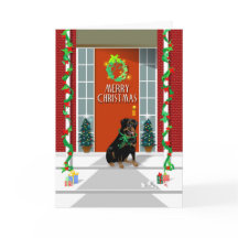 God jul - Rottweiler hund - hälsningkort