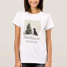 God jul Rottweiler Hund Julgran T Shirt
