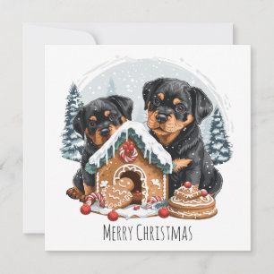 God jul Rottweiler Hundar Gingerbröd House