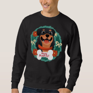 God jul Rottweiler Lång Ärmad Tröja