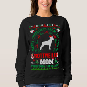 God jul Rottweiler Mamma Ugly Sweater Fitte T Shirt