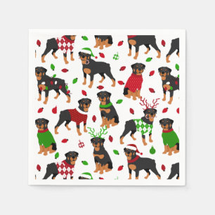 God jul, Rottweiler Napkins Pappersservett