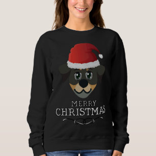God jul Rottweiler Santa Hat Hund älskare T Shirt