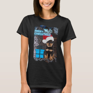 God jul-rotweilervalp med nuvarande läge t shirt