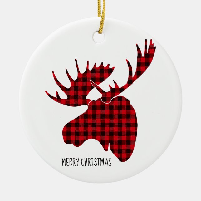 God jul Round Ornament Play Moose (Framsidan)