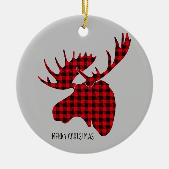 God jul Round Ornament Play Moose (Framsidan)