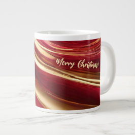 God jul-Ruby Red och Guld- Jumbo Mugg