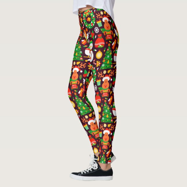 God Jul Rudolf Ren  Leggings (Vänster)