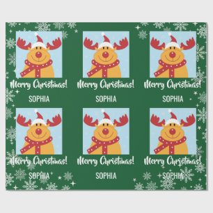 God Jul Rudolf Ren Namn Anpassning Presentpapper