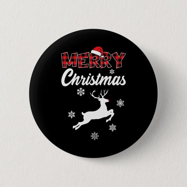 God jul Rudolph Reindeer Julafton Knapp (Framsida)