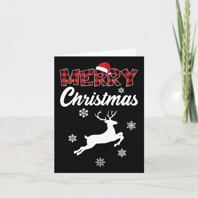 God jul Rudolph Reindeer Julafton Kort (Framsida)