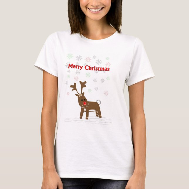 God jul Rudolph Shirt Tee (Framsida)