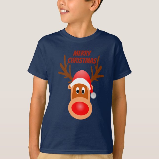 God jul Rudolph tee (Framsida)