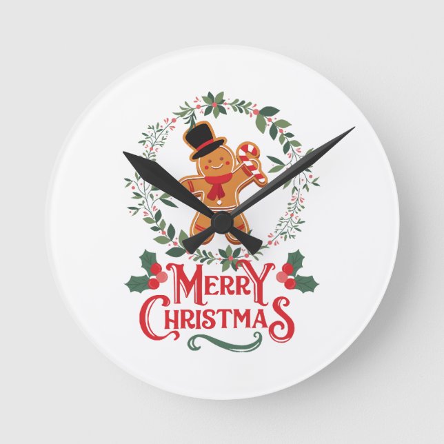 God Jul Rund Klocka (Framsida)